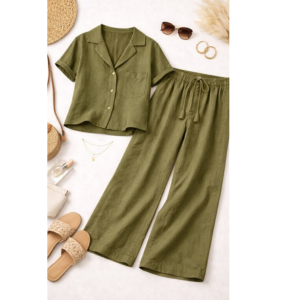 green dress